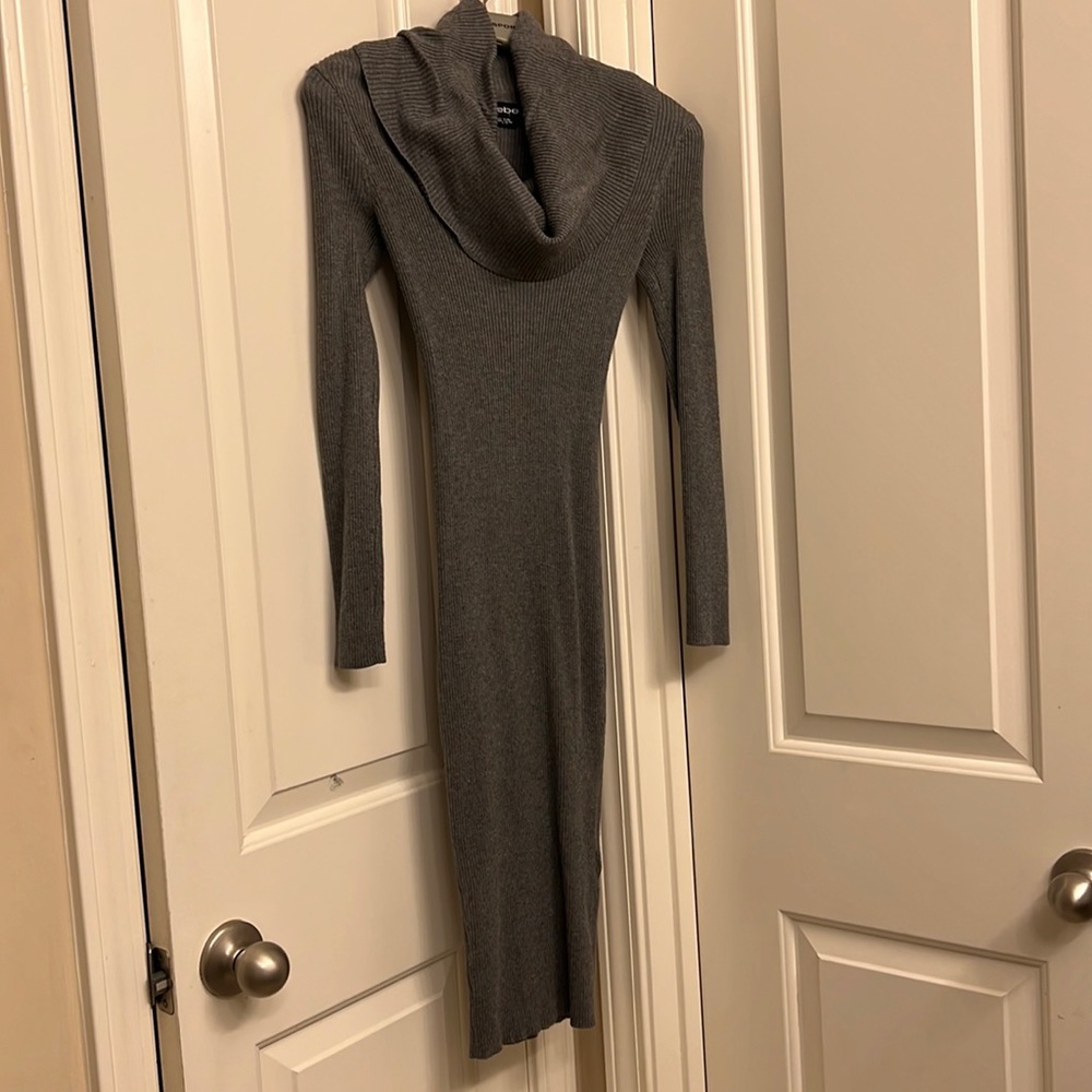 Bebe grey sweater midi dress . Xs